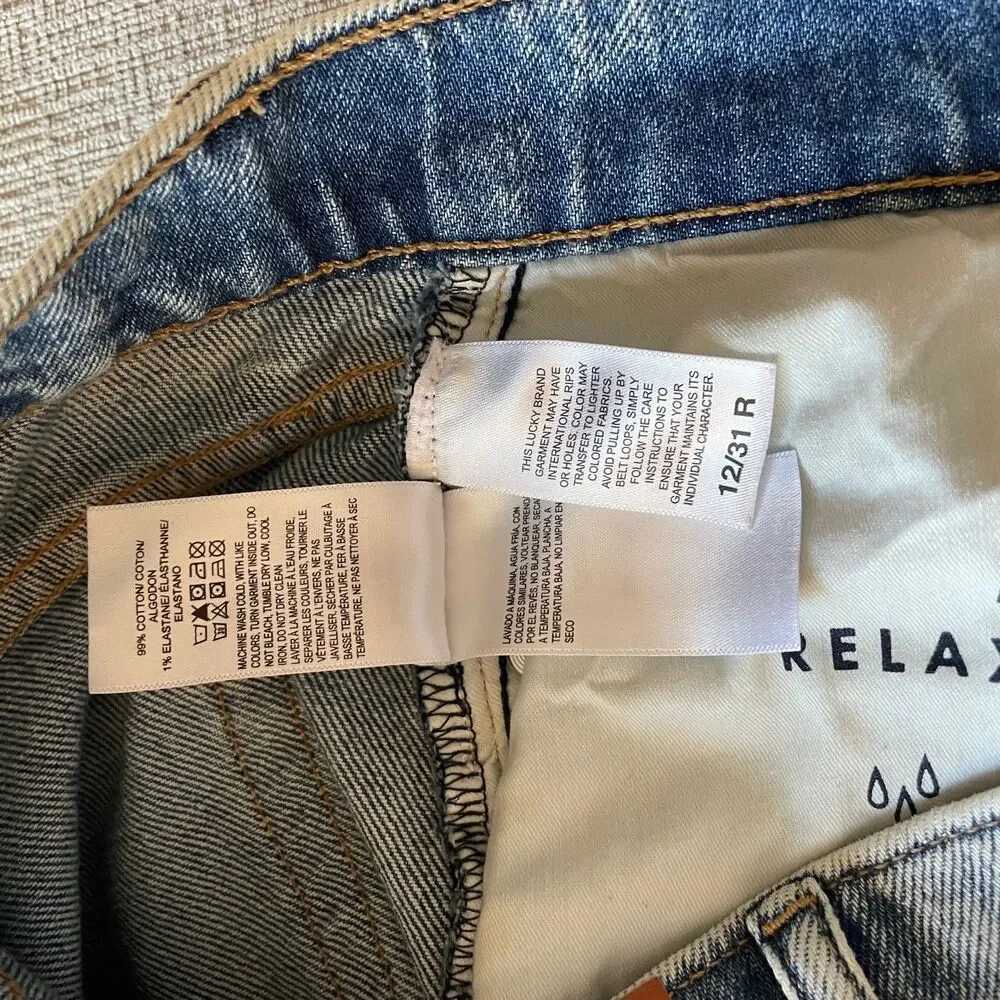 Lucky Brand distressed boy jeans, size 12/31 - Picture 8 of 12